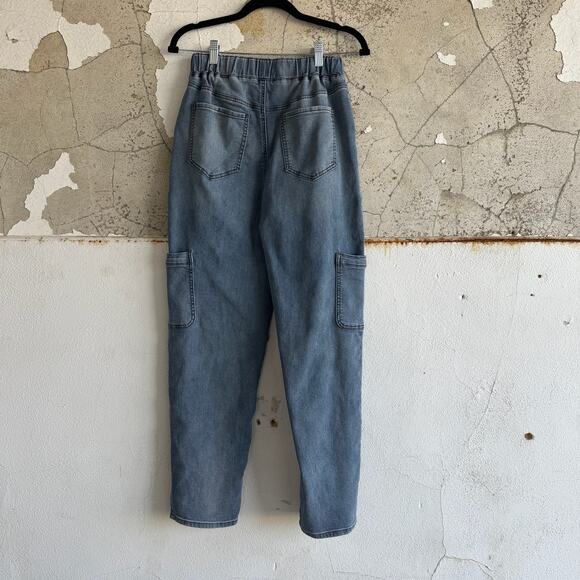 Juniors SO Utility Cargo Joggers Washed Blue Drawstring Small - Picture 5 of 6